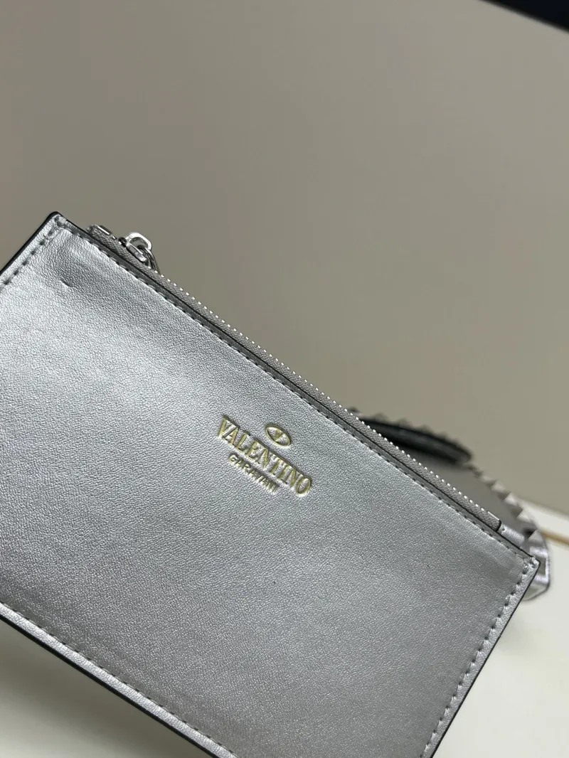 Valentino Silver Studded Leather Crossbody Bag 0138 - Image 5