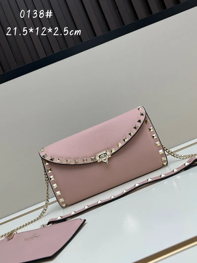 Valentino Pink Rockstud Crossbody Bag 0138