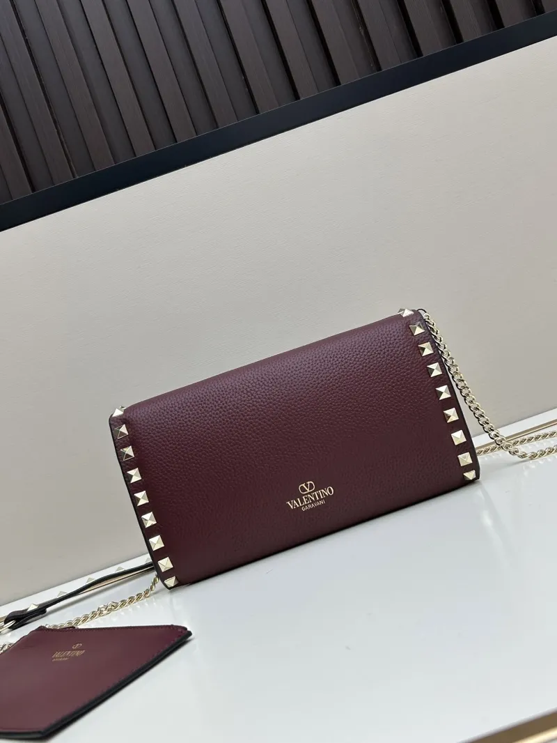 Alternative view of Valentino Garavani Burgundy Rockstud Crossbody Bag 0138