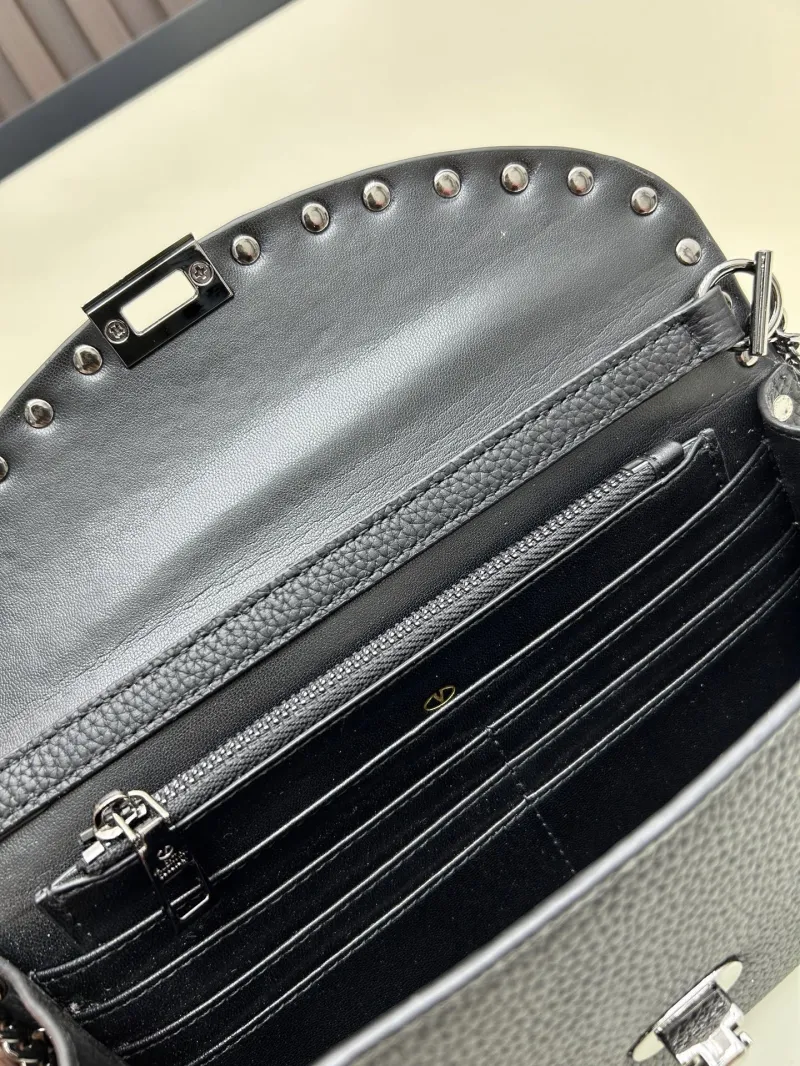 Valentino Black Studded Leather Crossbody Bag 0138 - Image 8