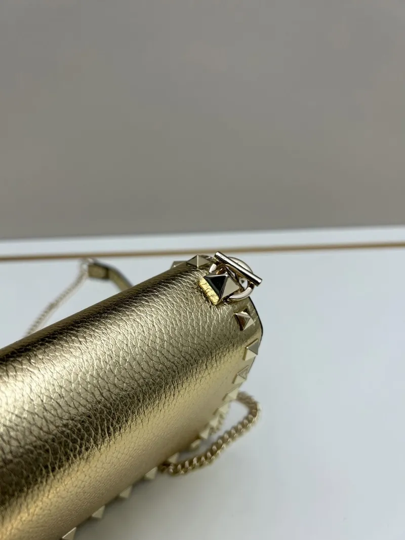 Valentino Gold Rockstud Crossbody Bag 0137 - Image 4