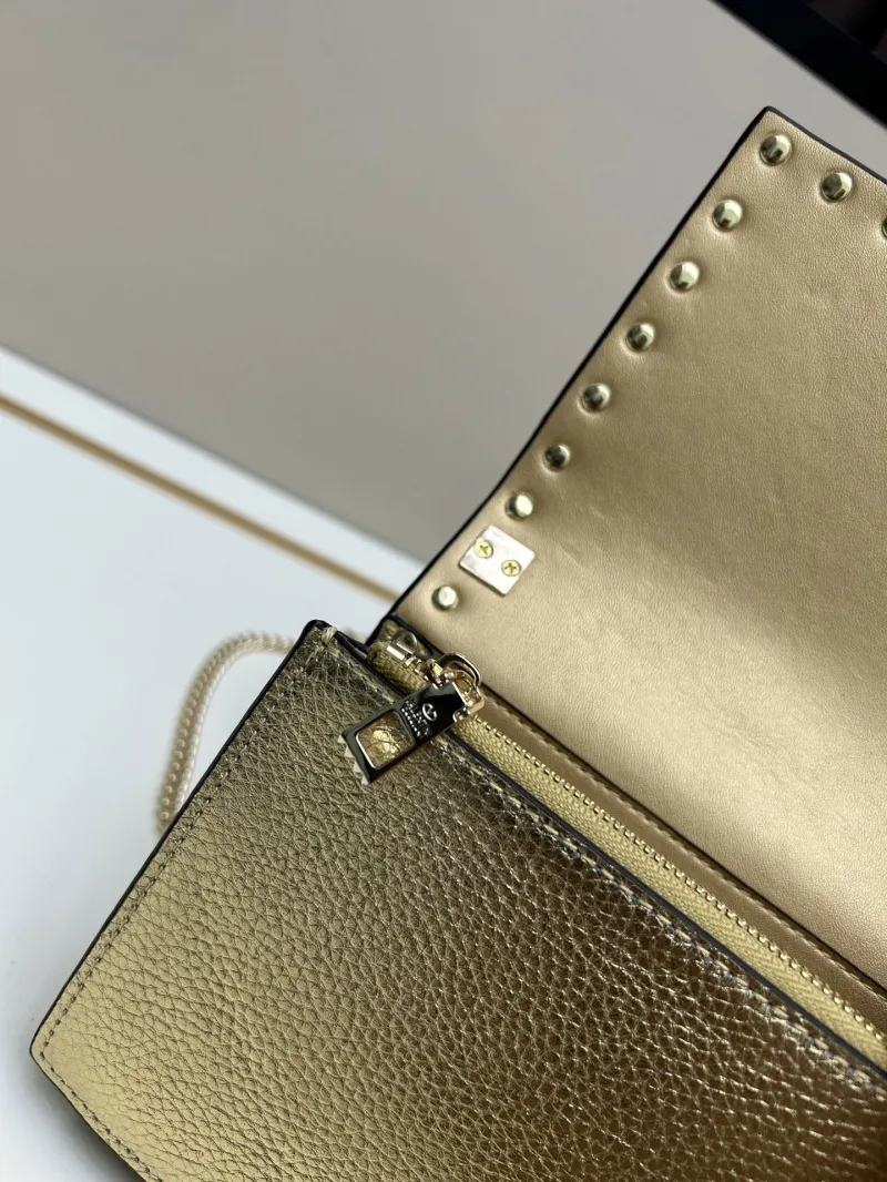 Valentino Gold Rockstud Crossbody Bag 0137 - Image 8