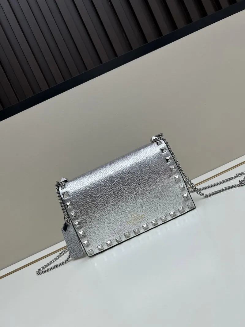 Alternative view of Valentino Silver Studded Crossbody Bag 0137