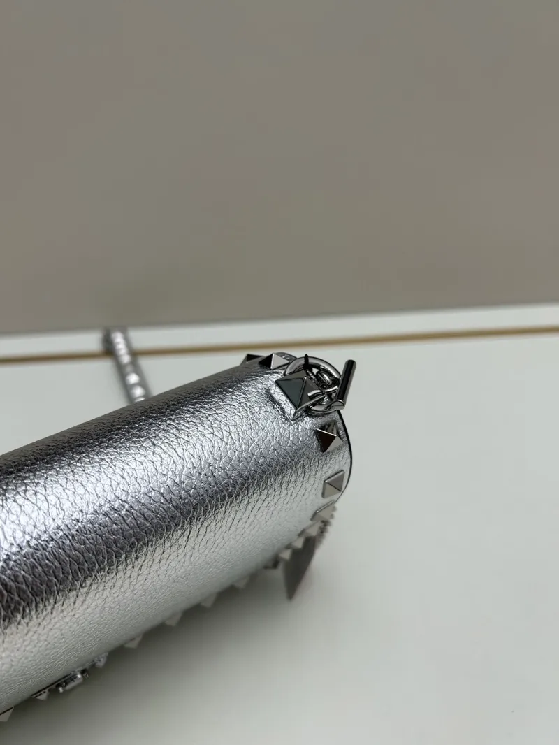 Valentino Silver Studded Crossbody Bag 0137 - Image 5