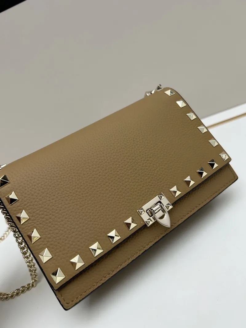 Valentino Brown Rockstud Crossbody Bag 0137 - Image 3