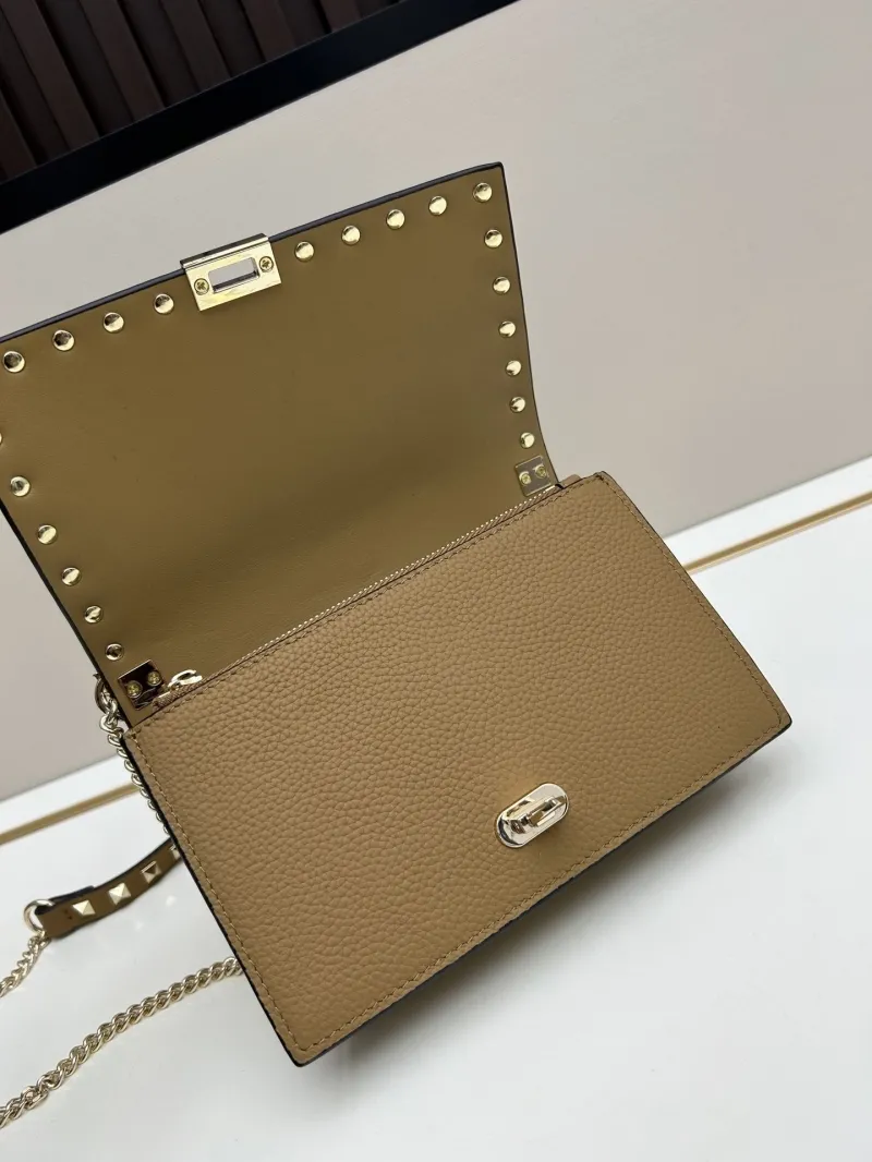 Valentino Brown Rockstud Crossbody Bag 0137 - Image 6