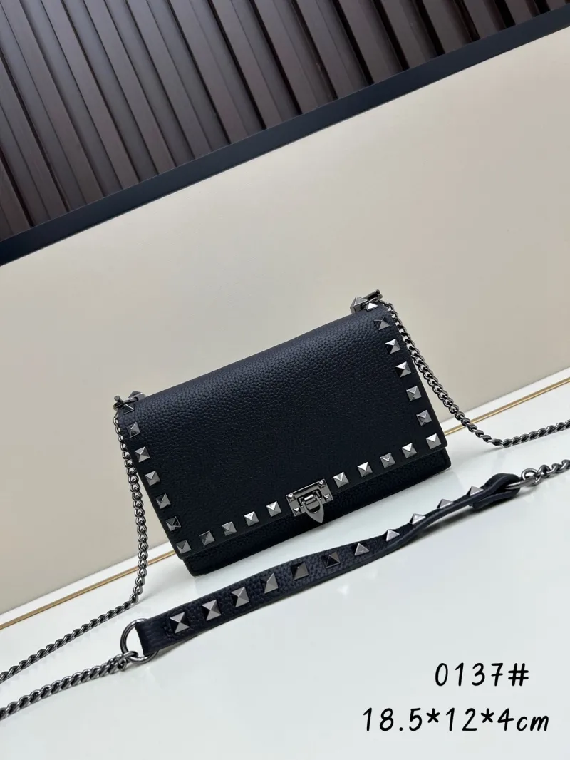 Valentino Black Rockstud Crossbody Bag 0137