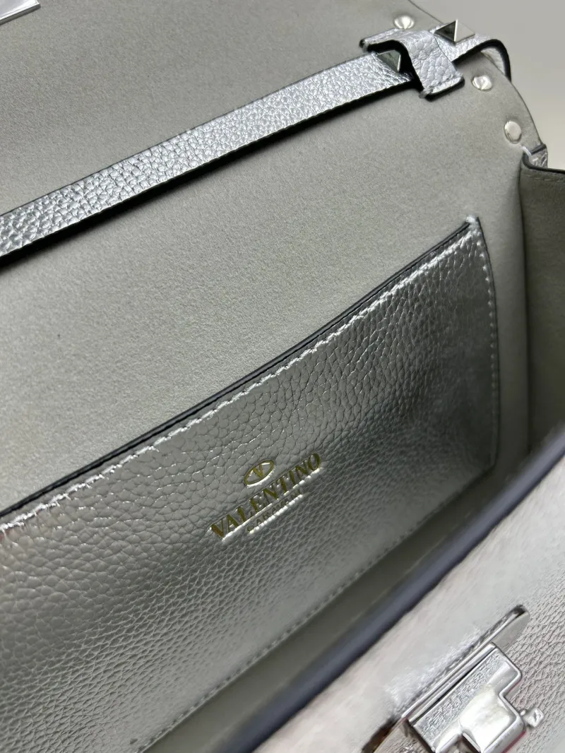 Valentino Silver Crossbody Satchel Bag 0133 - Image 9