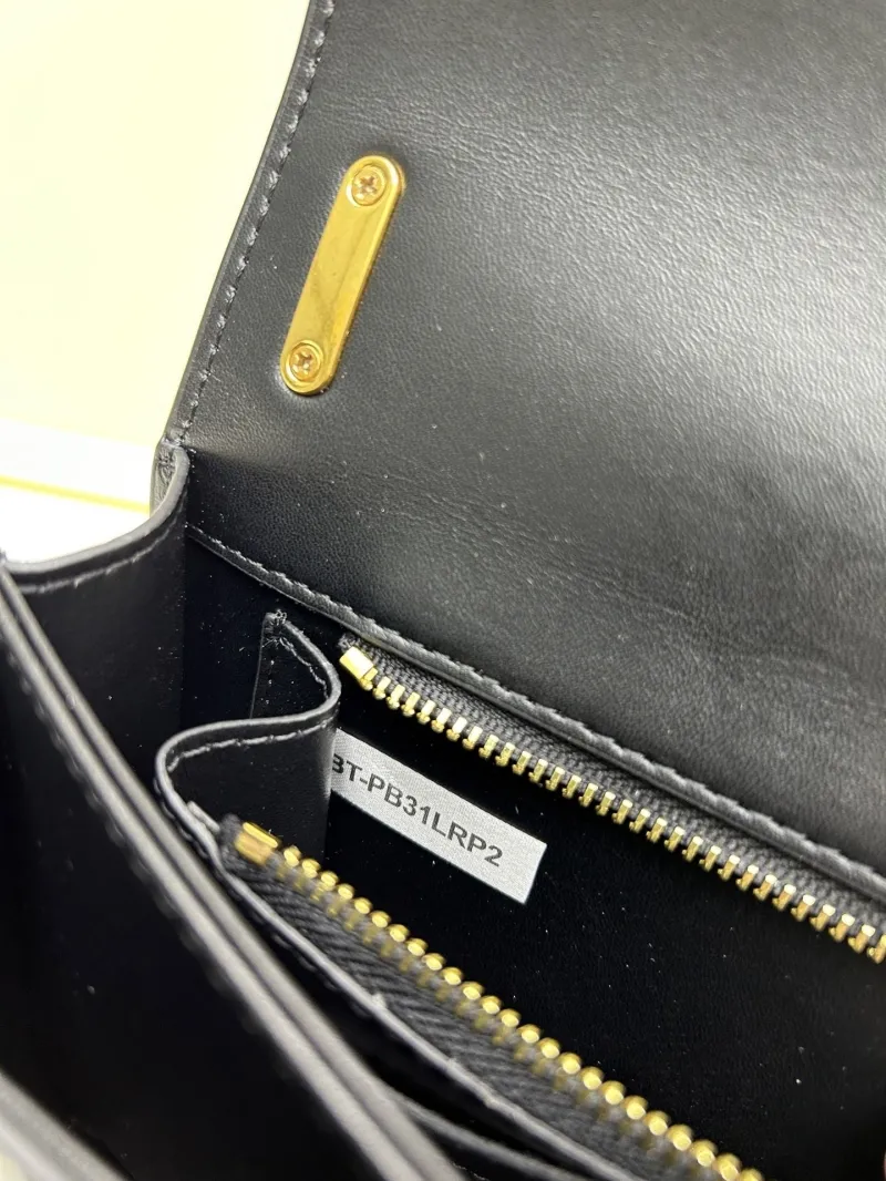 Valentino Black Leather Chain Satchel Bag 20260 - Image 8