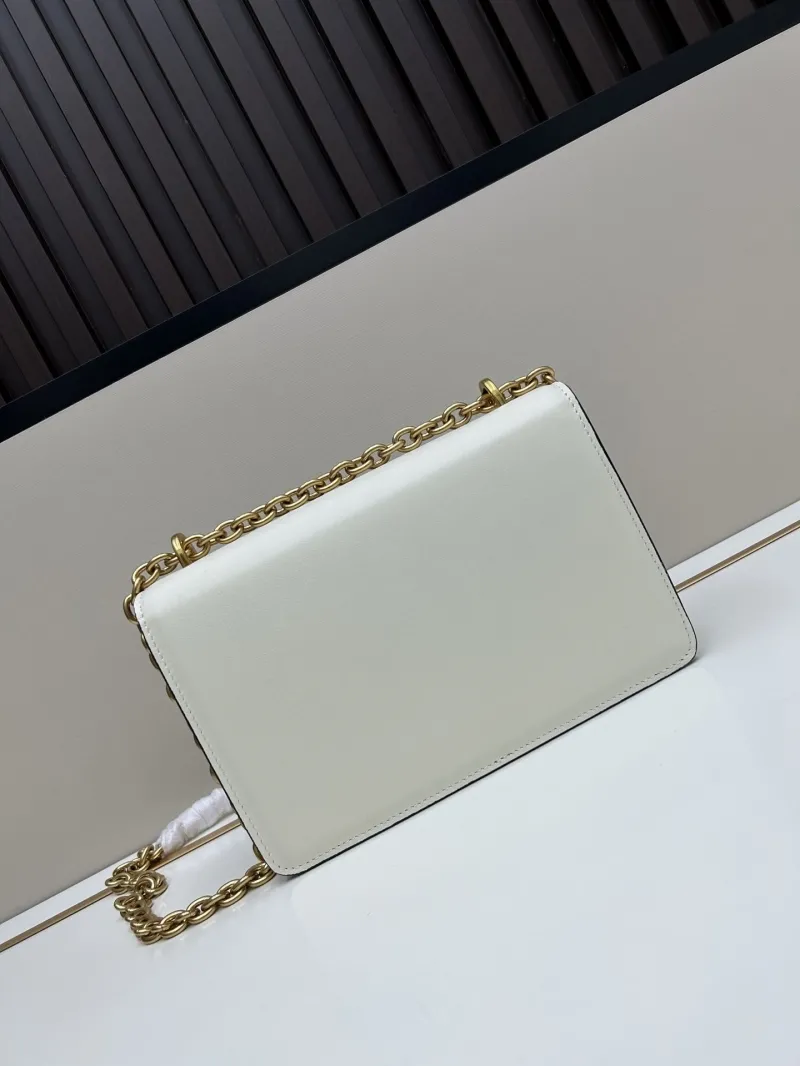 Valentino White Leather Chain Crossbody Bag 20261 - Image 3