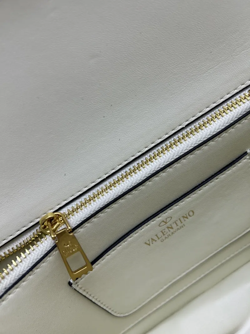 Valentino White Crocodile Embossed Satchel Bag 20261-1 - Image 8