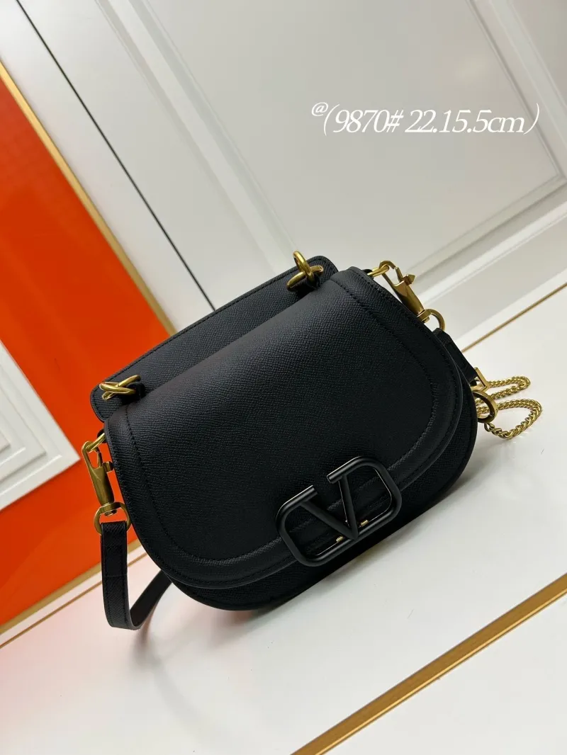 Valentino Black Crossbody Saddle Bag 9870