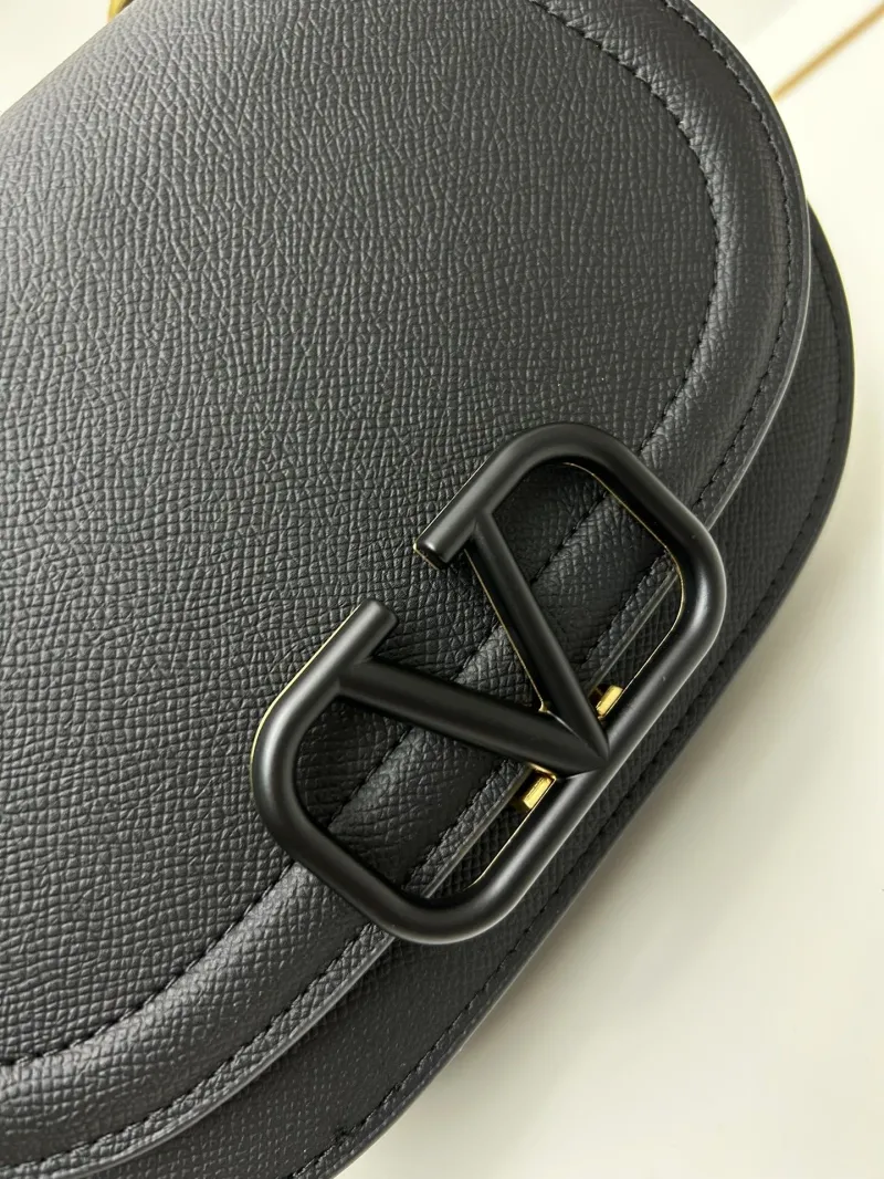 Valentino Black Crossbody Saddle Bag 9870 - Image 4