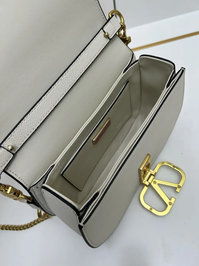 Valentino Off-White Saddle Crossbody Bag 9870 - Image 9
