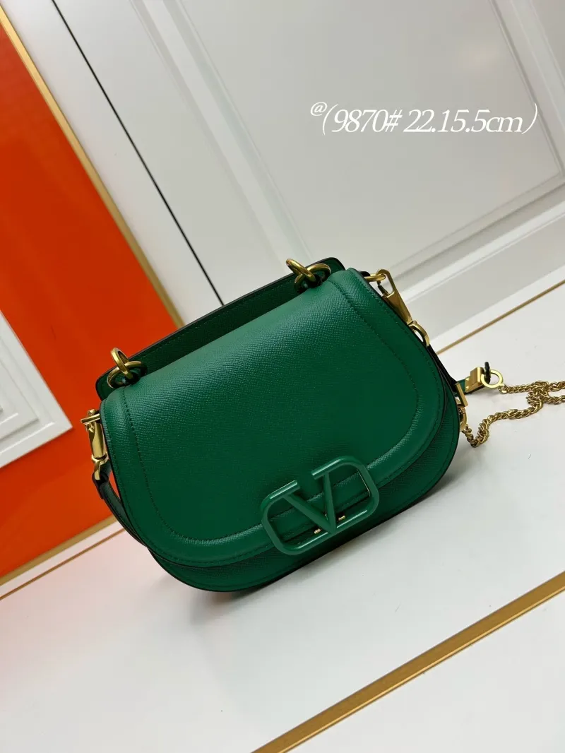 Valentino Green Crossbody Saddle Bag 9870
