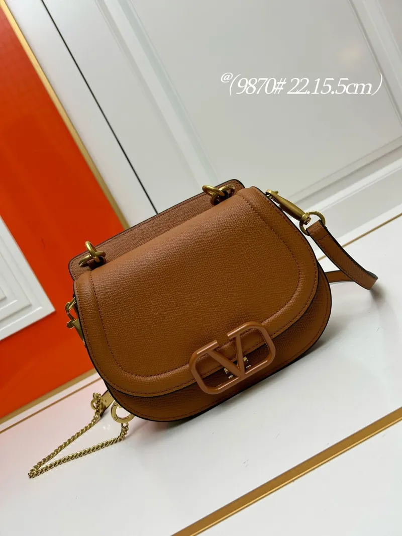 Valentino Brown Crossbody Saddle Bag 9870