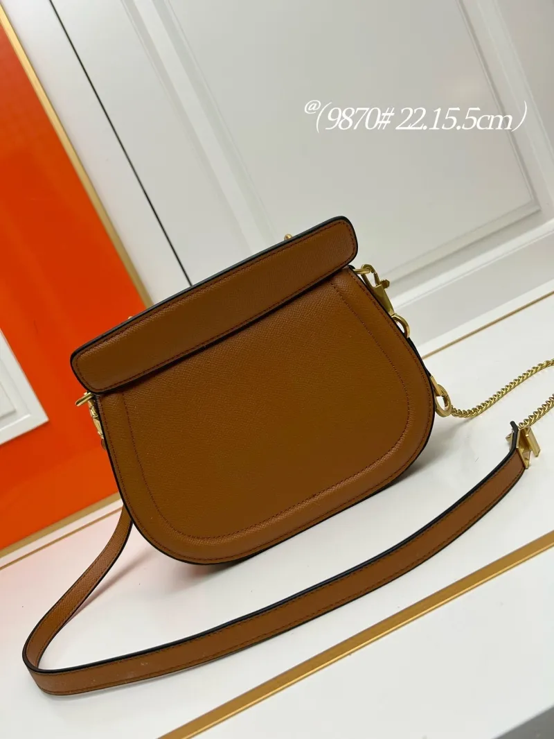 Alternative view of Valentino Brown Crossbody Saddle Bag 9870