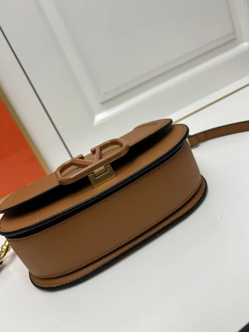 Valentino Brown Crossbody Saddle Bag 9870 - Image 7