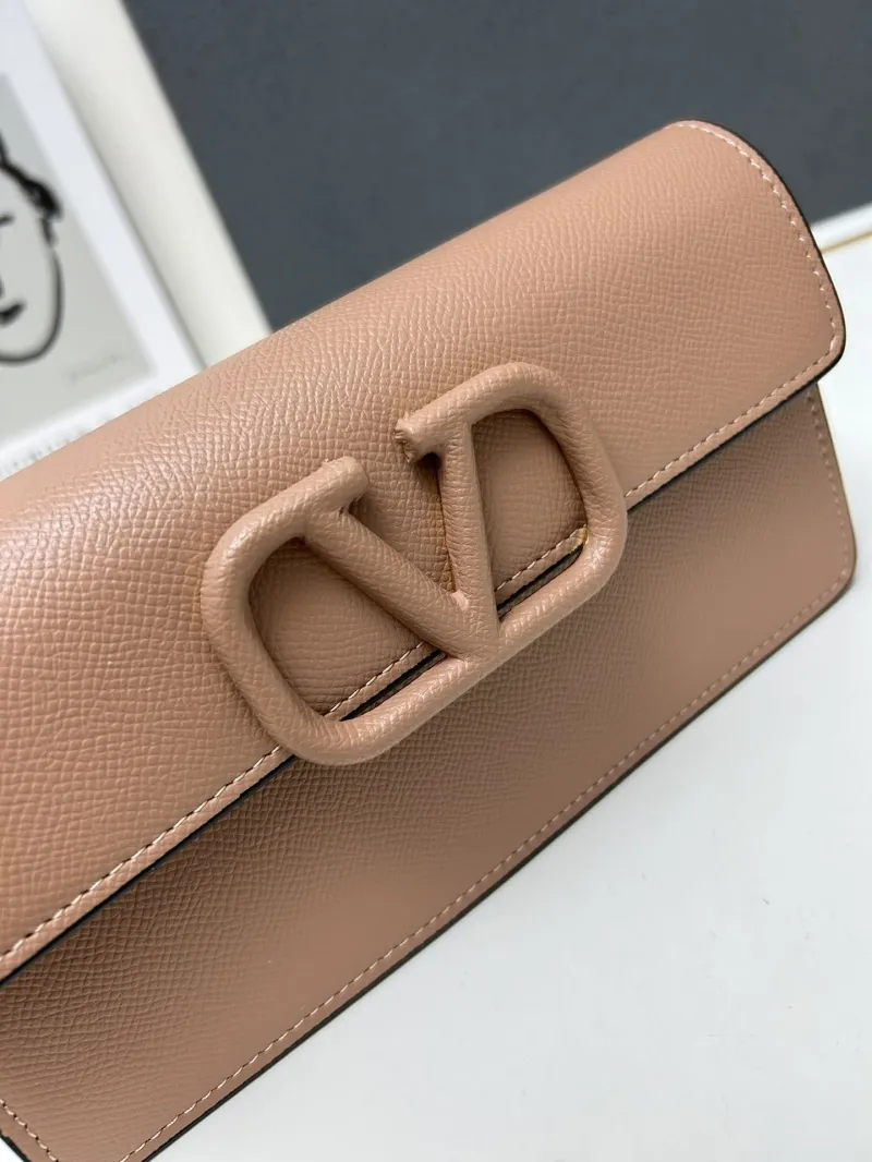 Valentino Nude Leather Chain Crossbody Bag 9879 - Image 4