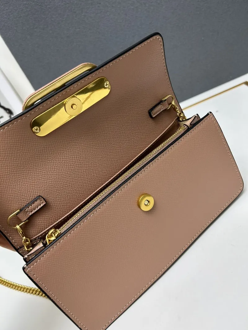 Valentino Nude Leather Chain Crossbody Bag 9879 - Image 7