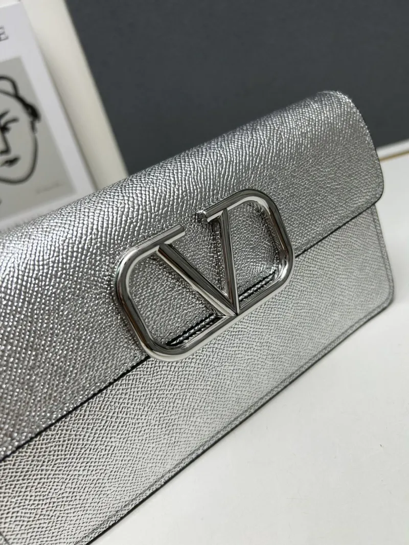 Valentino Silver Chain Crossbody Bag 9879 - Image 4
