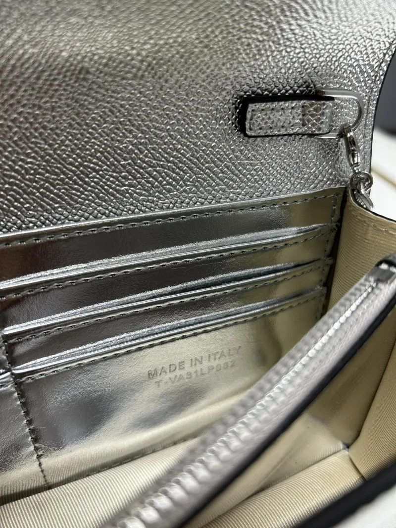 Valentino Silver Chain Crossbody Bag 9879 - Image 9