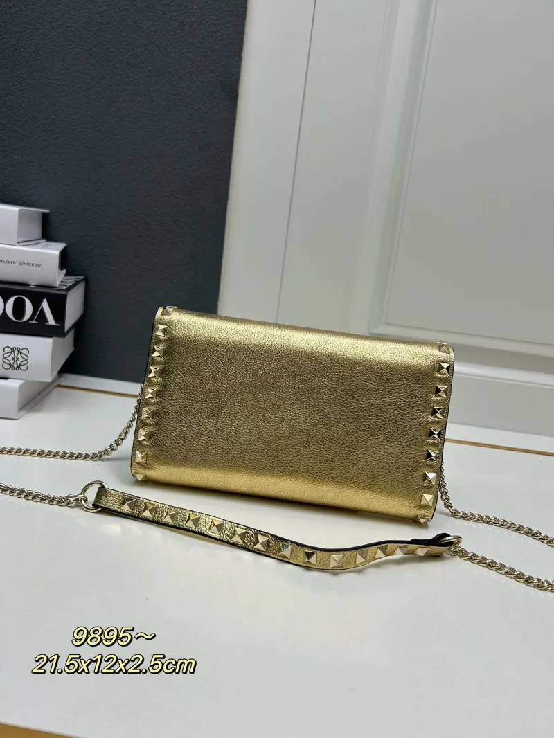 Alternative view of Valentino Gold Rockstud Crossbody Bag 9895