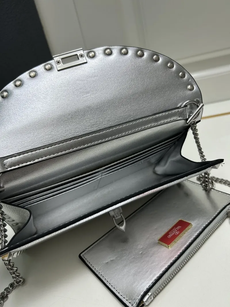 Valentino Silver Satchel Crossbody Bag 9895 - Image 8