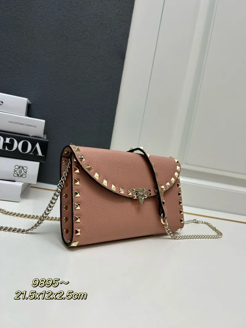 Valentino Pink Rockstud Crossbody Bag 9895 - Image 3
