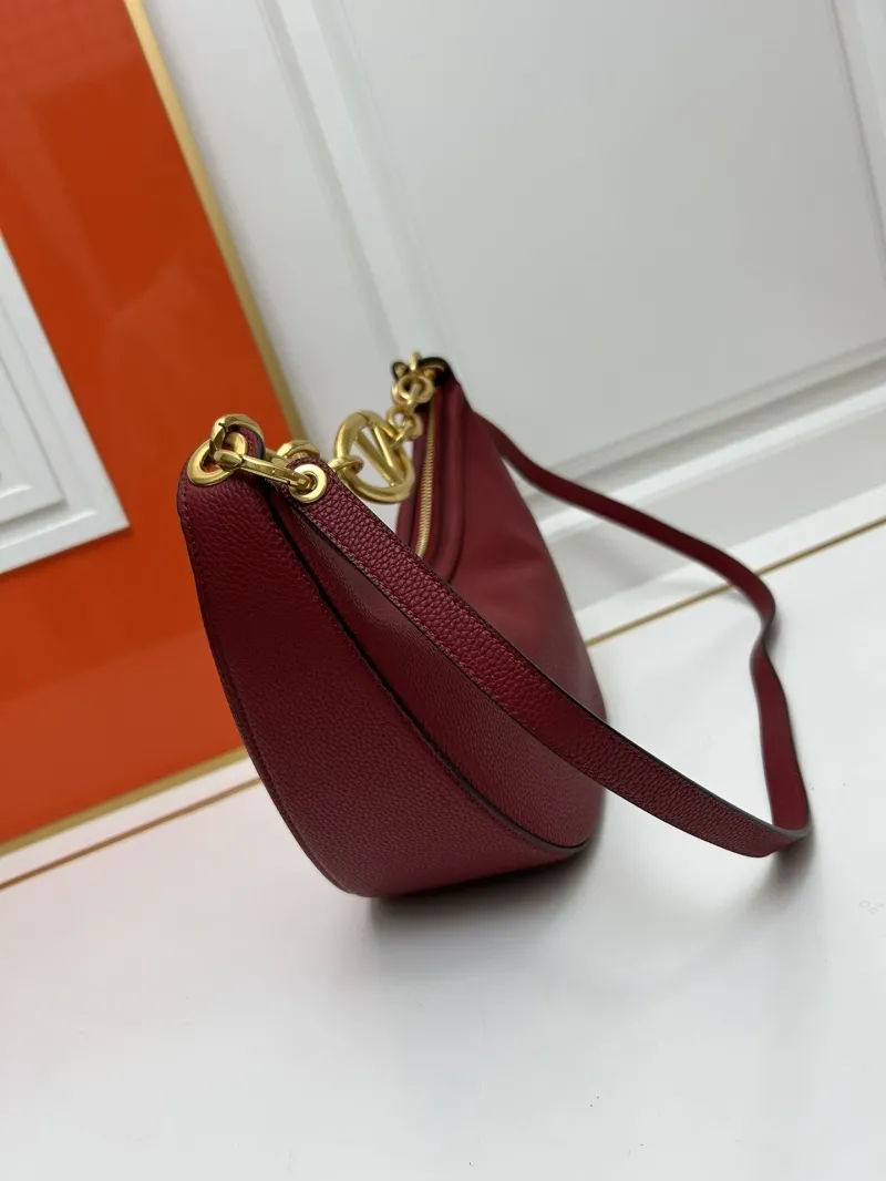 Valentino Burgundy Hobo Bag Style 5023 - Image 3