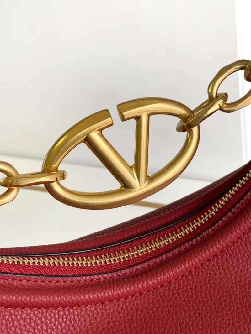 Valentino Burgundy Hobo Bag Style 5023 - Image 4