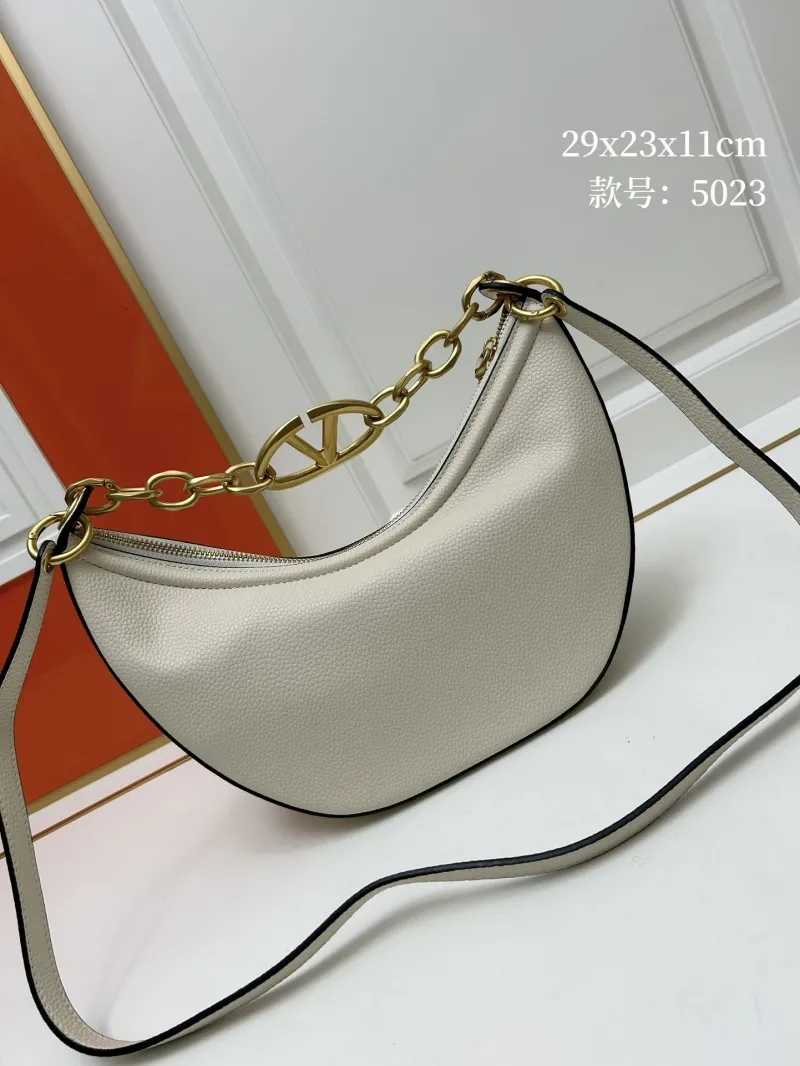Alternative view of Valentino Cream Hobo Bag Model 5023 29x23x11cm