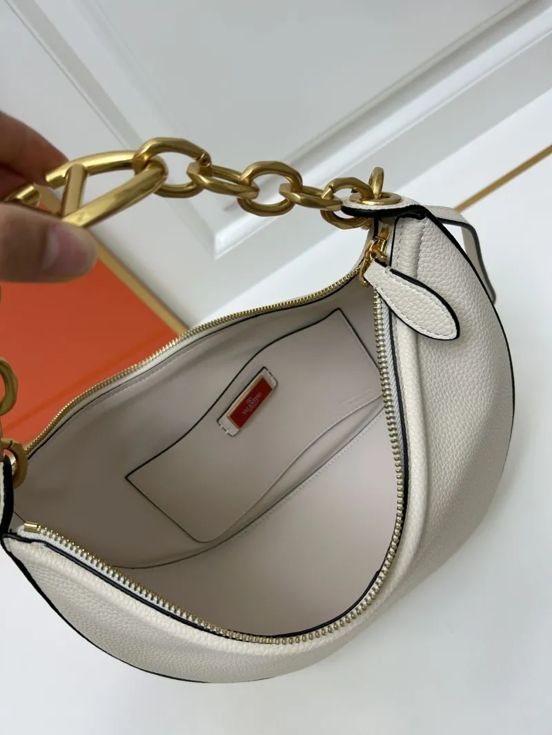 Valentino Cream Hobo Bag Model 5023 29x23x11cm - Image 8