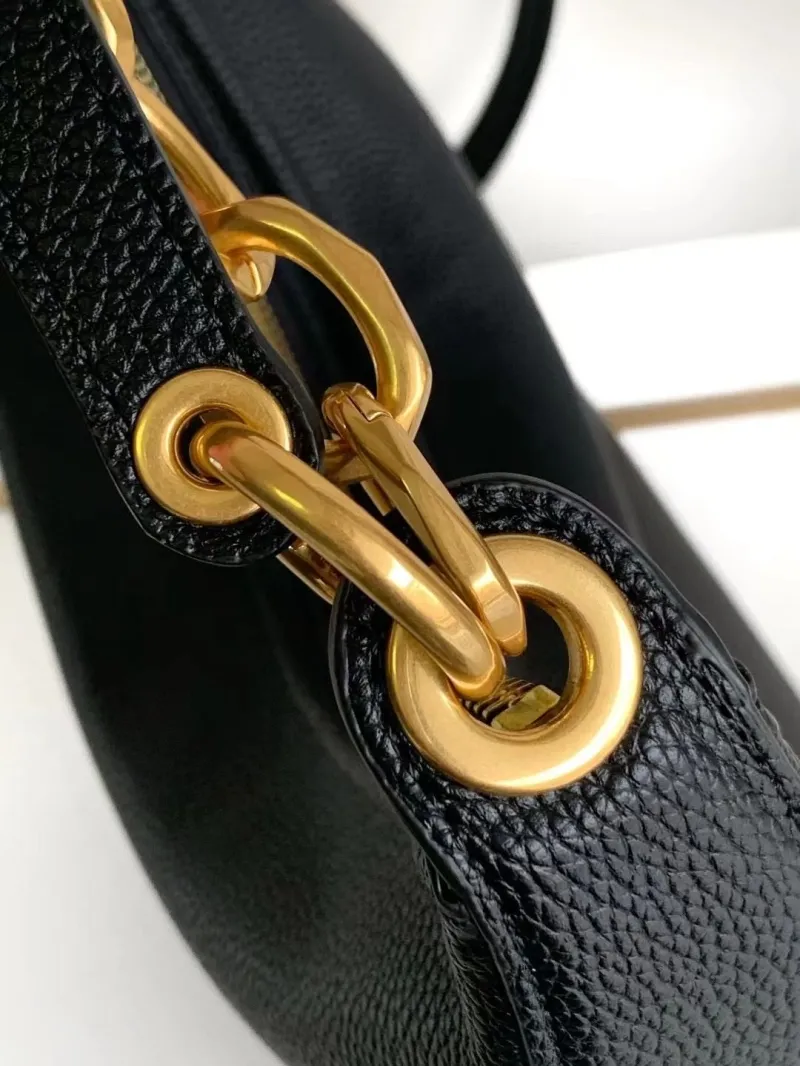 Valentino Black Leather Hobo Bag 5023 - Image 6