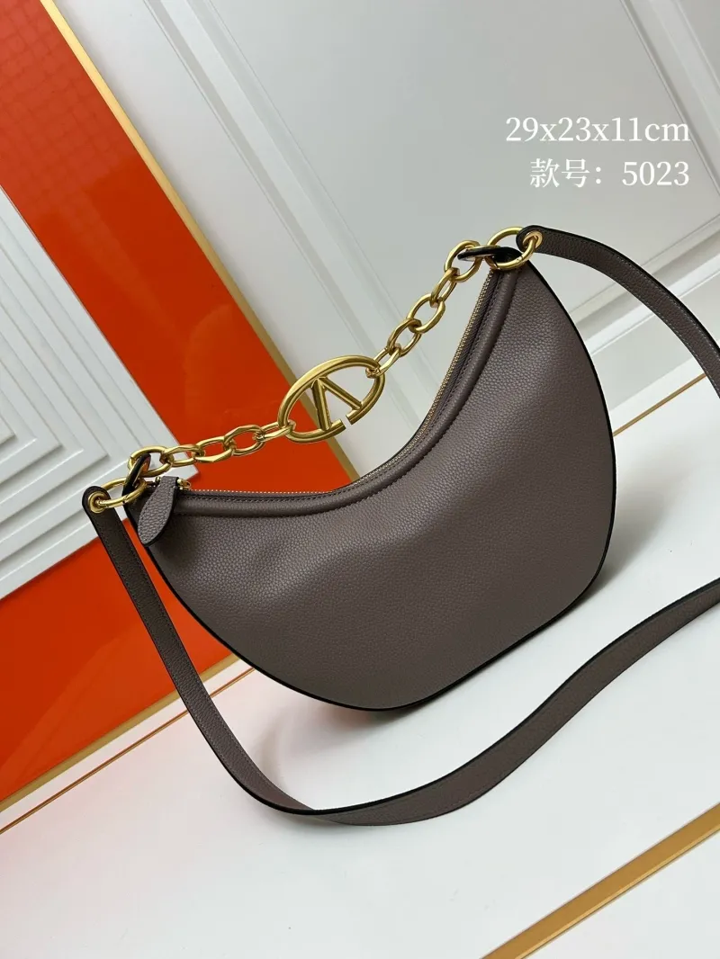 Valentino Taupe Hobo Shoulder Bag 5023