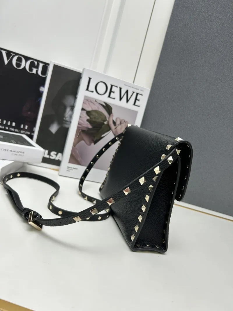 Valentino Black Crossbody Satchel Bag 5027 - Image 3