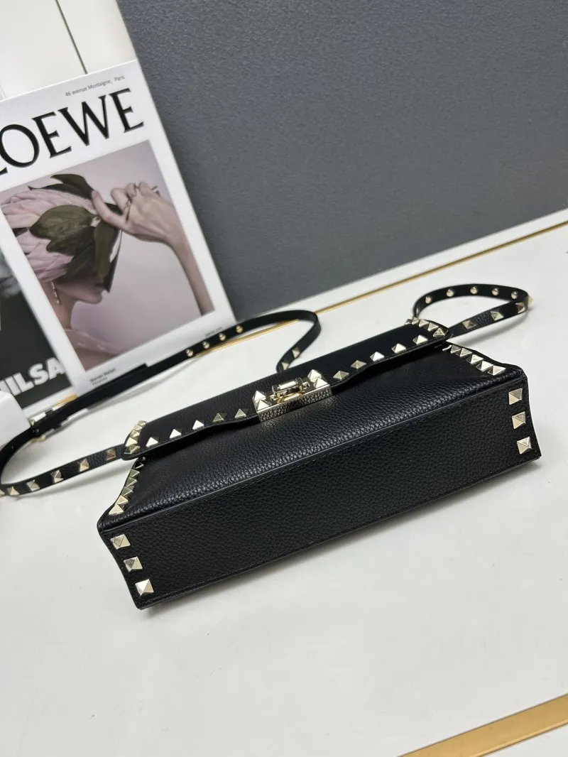 Valentino Black Crossbody Satchel Bag 5027 - Image 5