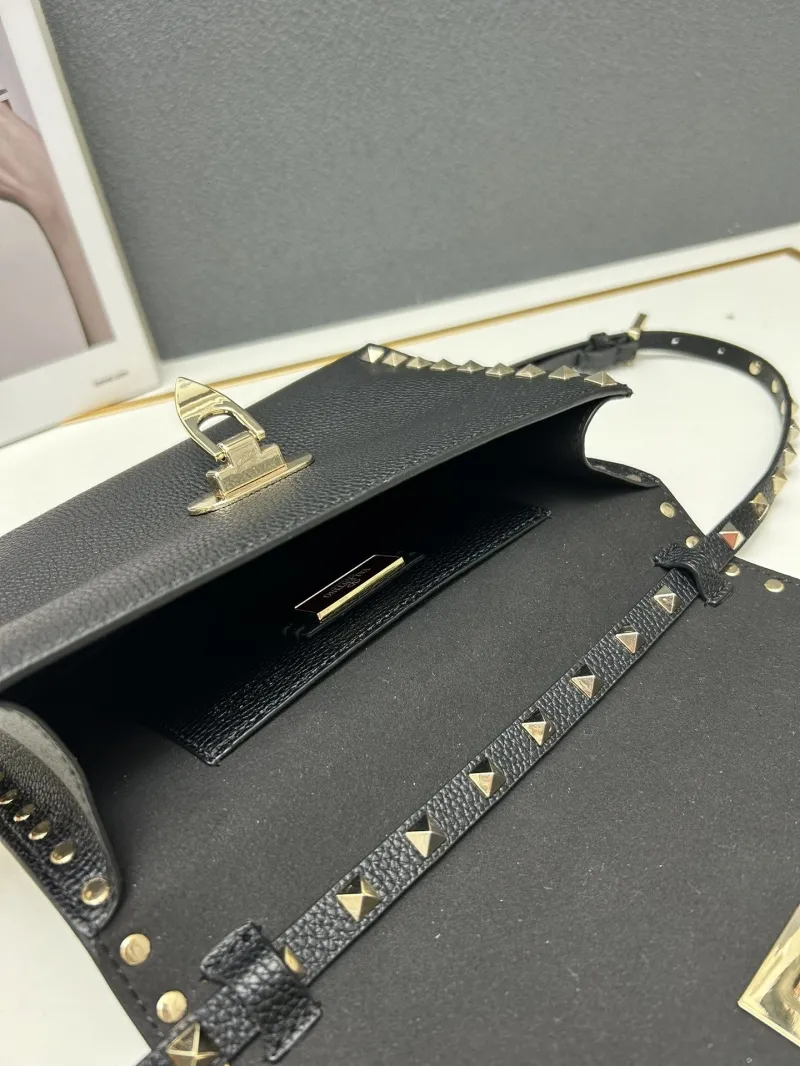 Valentino Black Crossbody Satchel Bag 5027 - Image 7