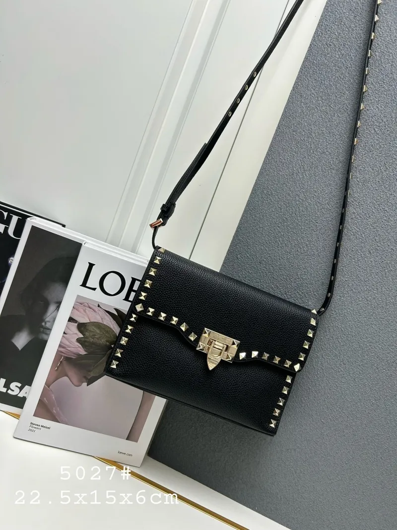 Alternative view of Valentino 5027 Studded Crossbody Satchel Bag