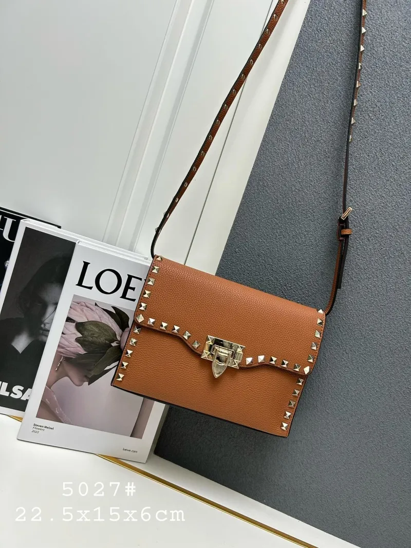 Valentino 5027 Studded Crossbody Satchel Bag - Image 3