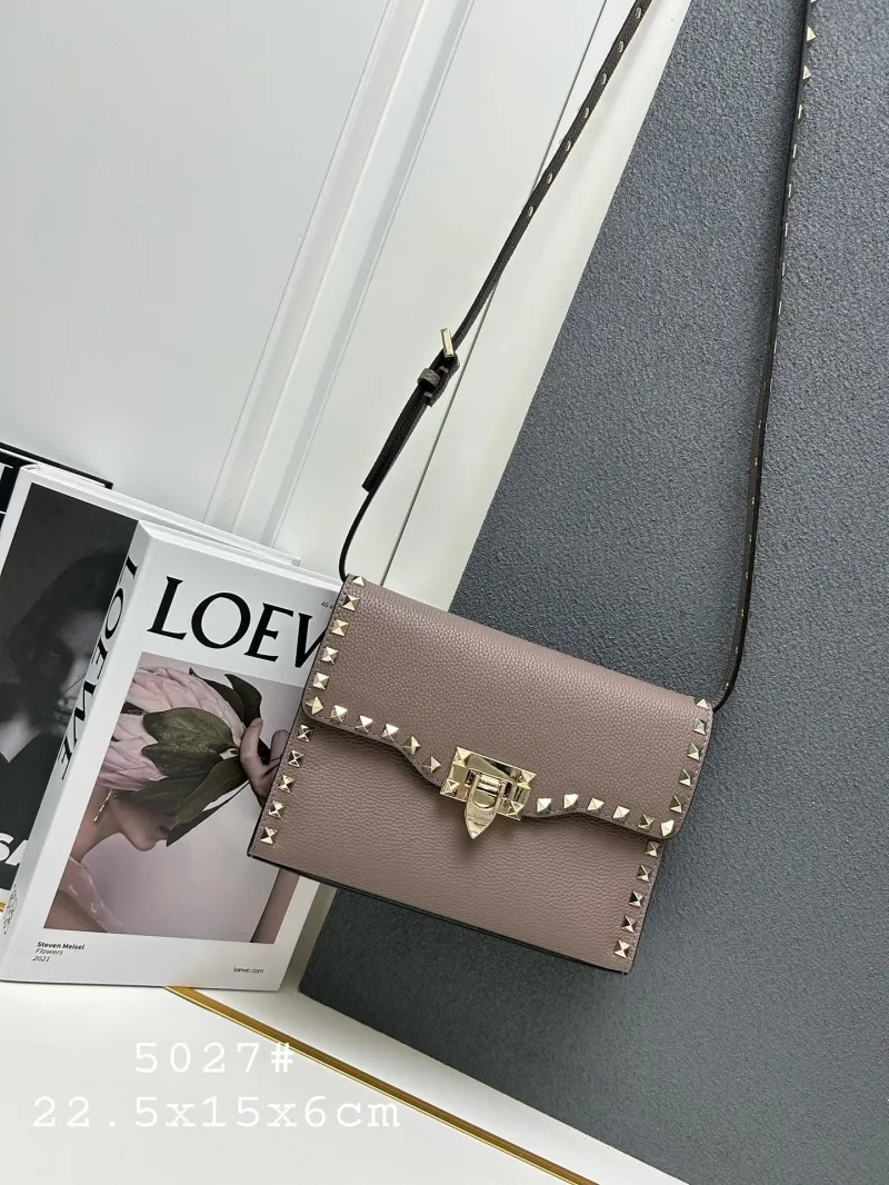 Valentino 5027 Studded Crossbody Satchel Bag - Image 4
