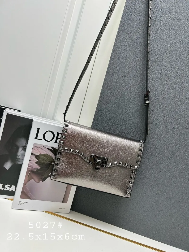 Valentino 5027 Studded Crossbody Satchel Bag - Image 7