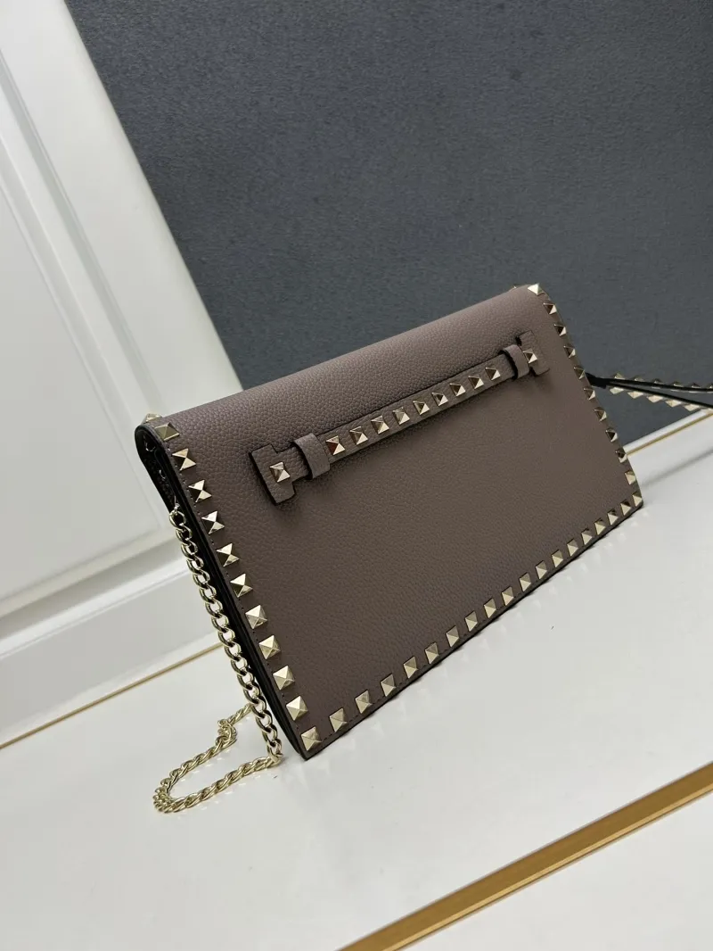 Valentino Taupe Leather Crossbody Bag Model 5028 - Image 3