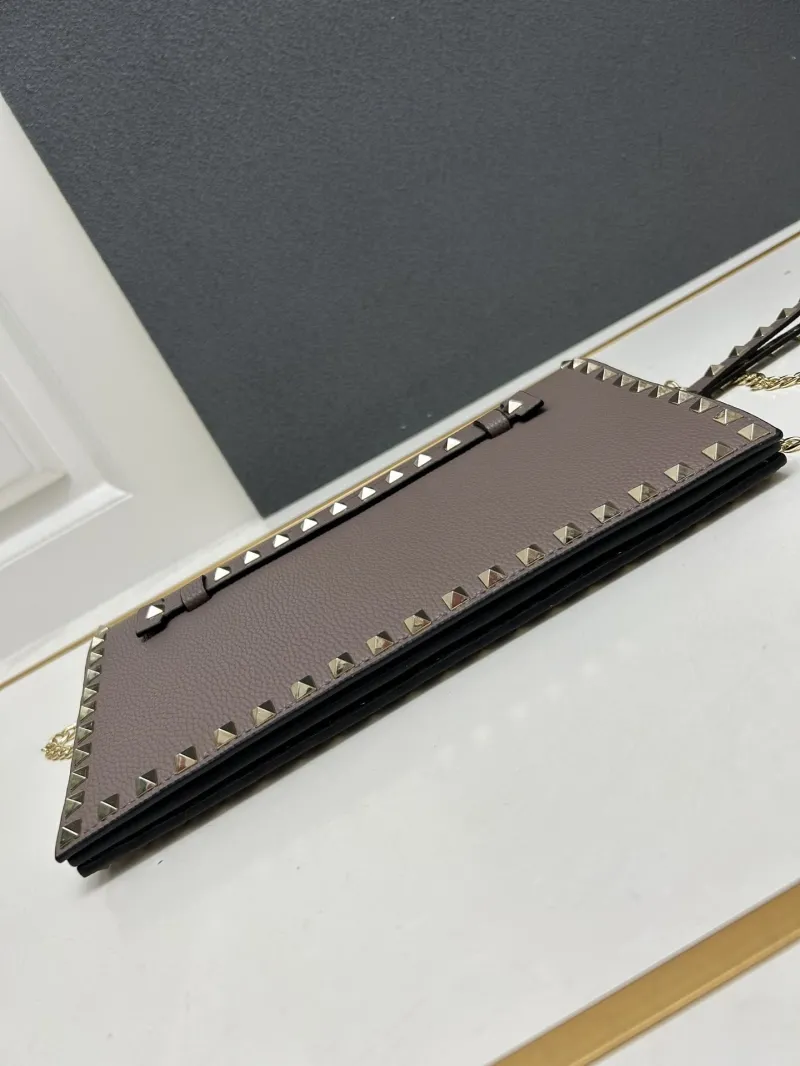 Valentino Taupe Leather Crossbody Bag Model 5028 - Image 6