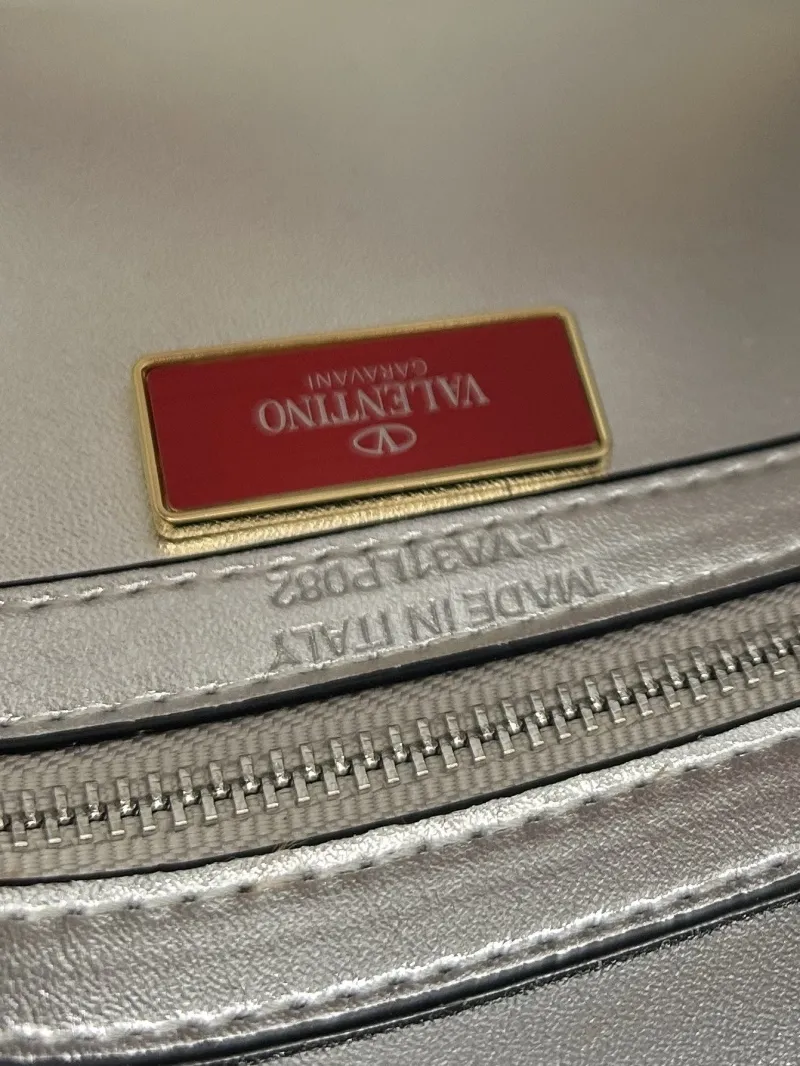 Valentino Silver Crossbody Satchel Bag Model 5028 - Image 9