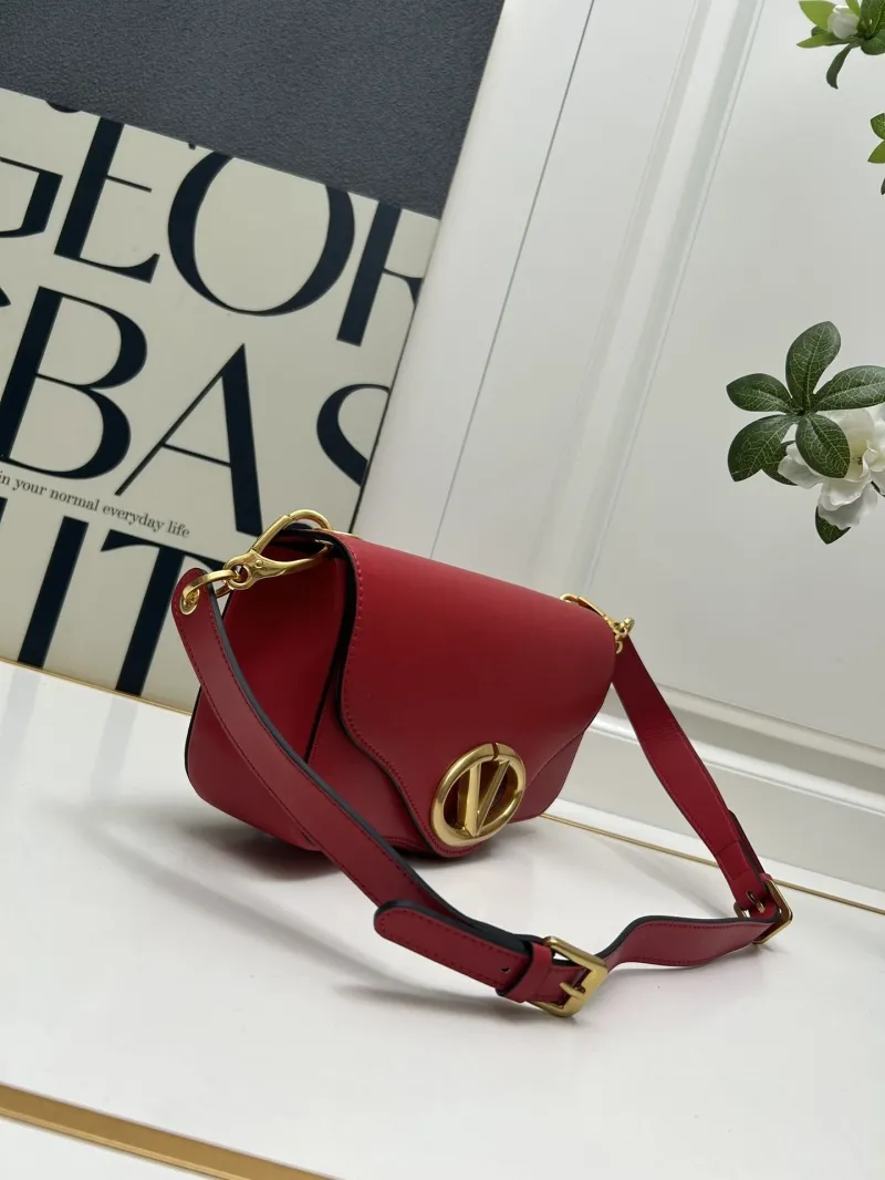 Valentino Red Leather Satchel Bag 5032 27x13x6cm - Image 3