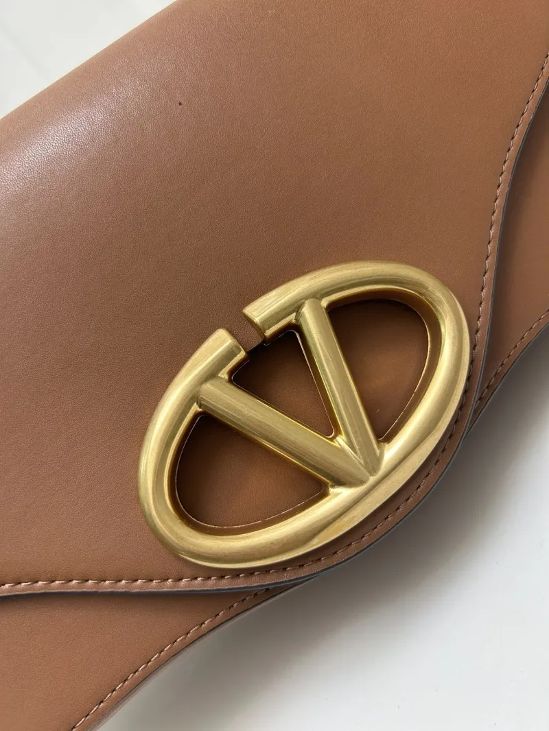 Valentino Brown Leather Satchel Bag 5032 - Image 4