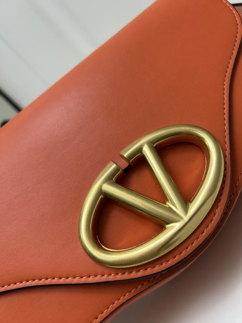 Valentino Orange Leather Satchel Bag 5032 - Image 4