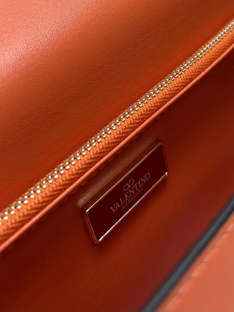 Valentino Orange Leather Satchel Bag 5032 - Image 9