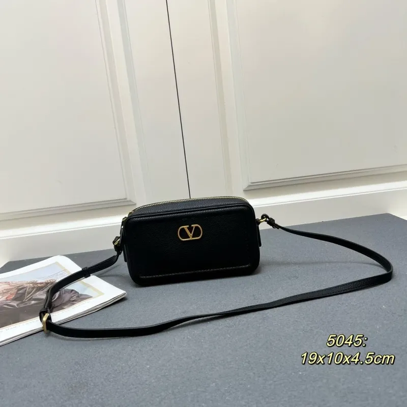 Valentino Black Crossbody Satchel Bag Model 5045
